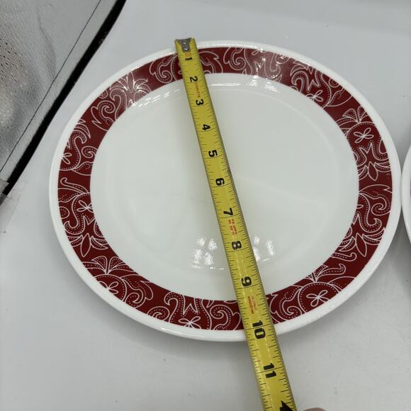 Corelle Dinner Plates Bandhani 10.25" Set of 2 Vitrelle Made USA - Picture 3 of 7